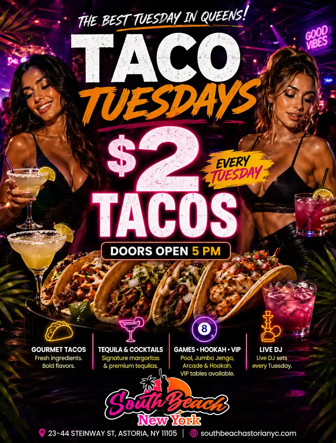 Taco Tuesdays | $2 Tacos at South Beach Astoria Queens NYC