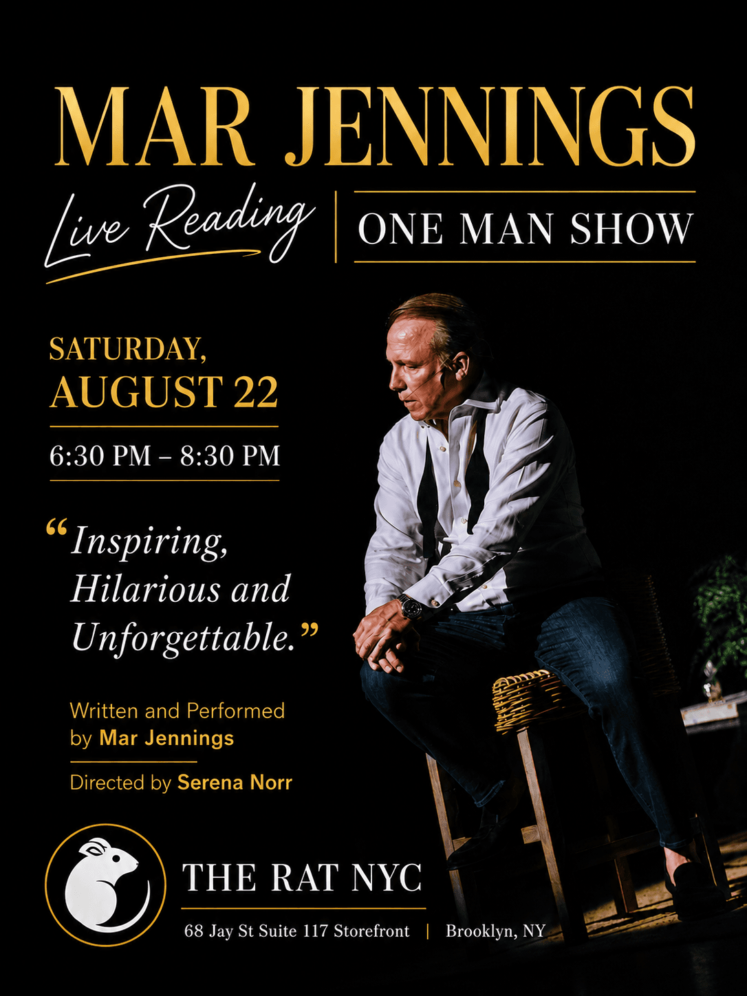 🎤 MAR JENNINGS: ONE-MAN SHOW LIVE READING 🎤