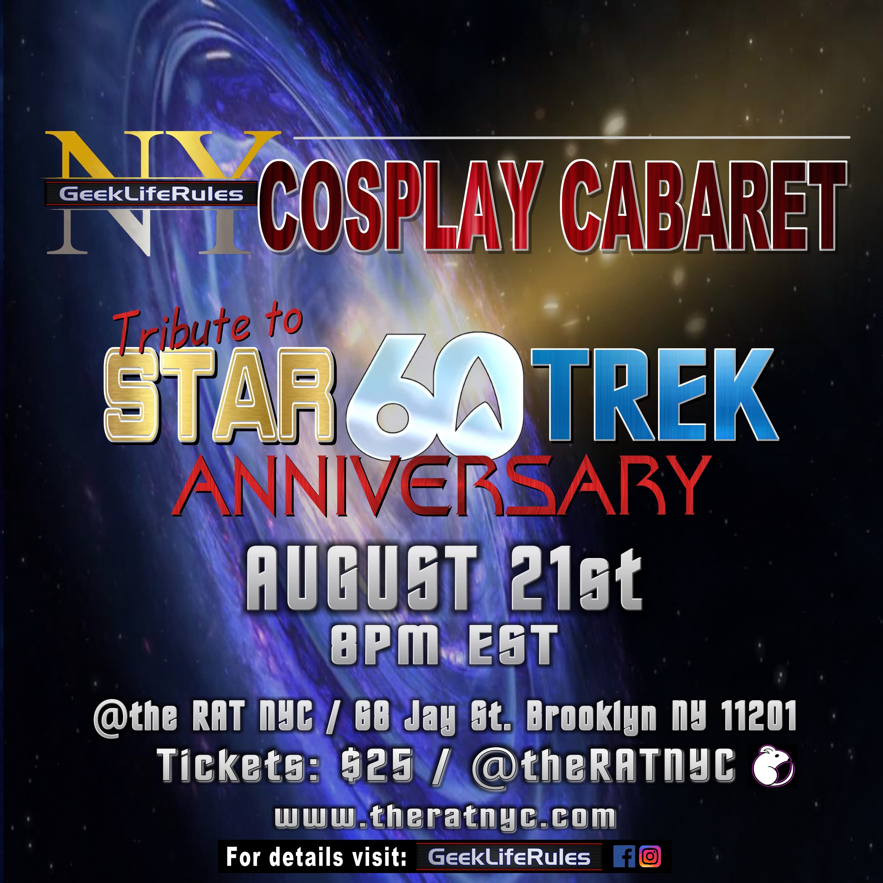 🖖✨ NY COSPLAY CABARET — TRIBUTE TO THE 60TH ANNIVERSARY OF STAR TREK ✨🖖