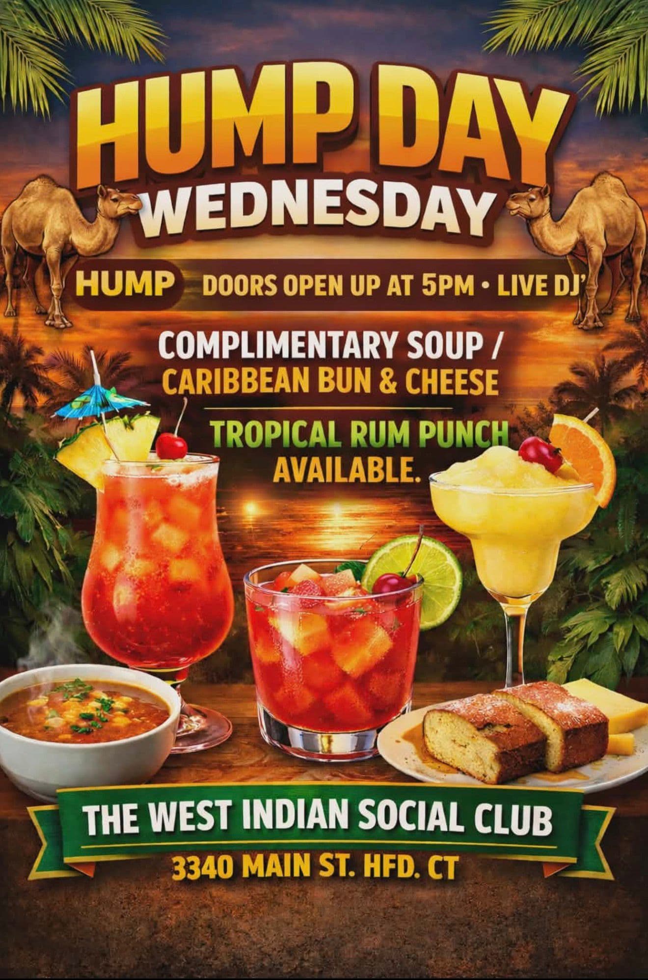 HUMP DAY WEDNESDAY – Where the Toughest Day, is Not so Tough – Hartford, CT