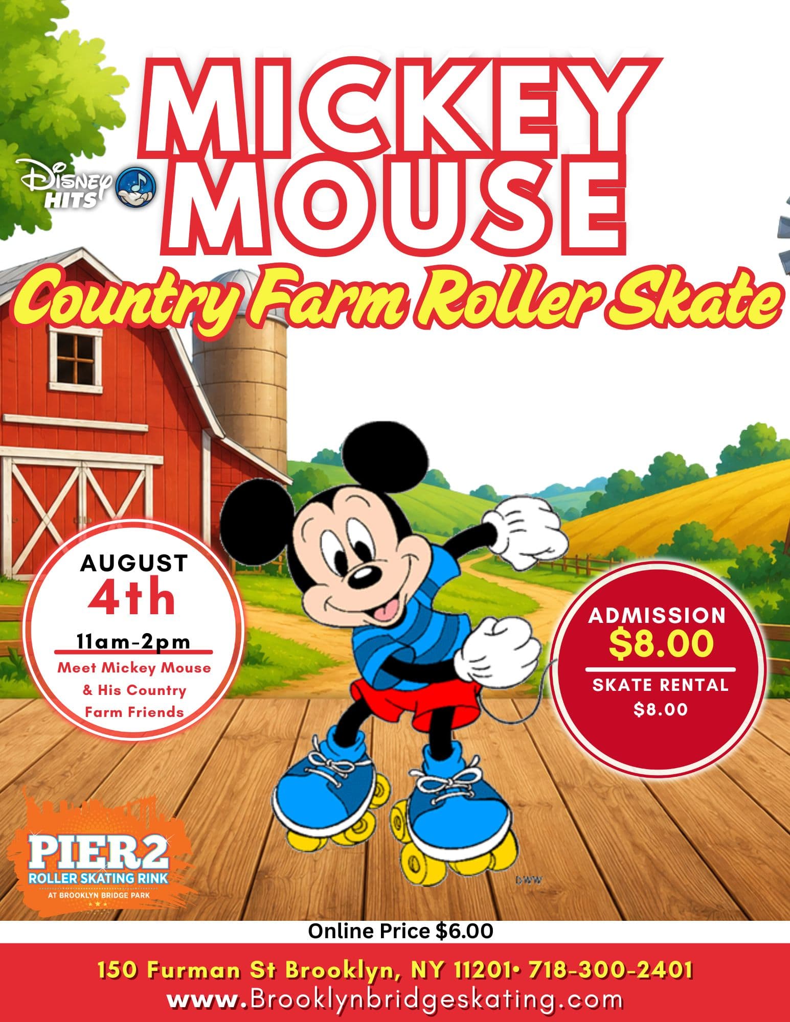 🎉 MICKEY MOUSE COUNTRY FARM ROLLER SKATE! 🎉