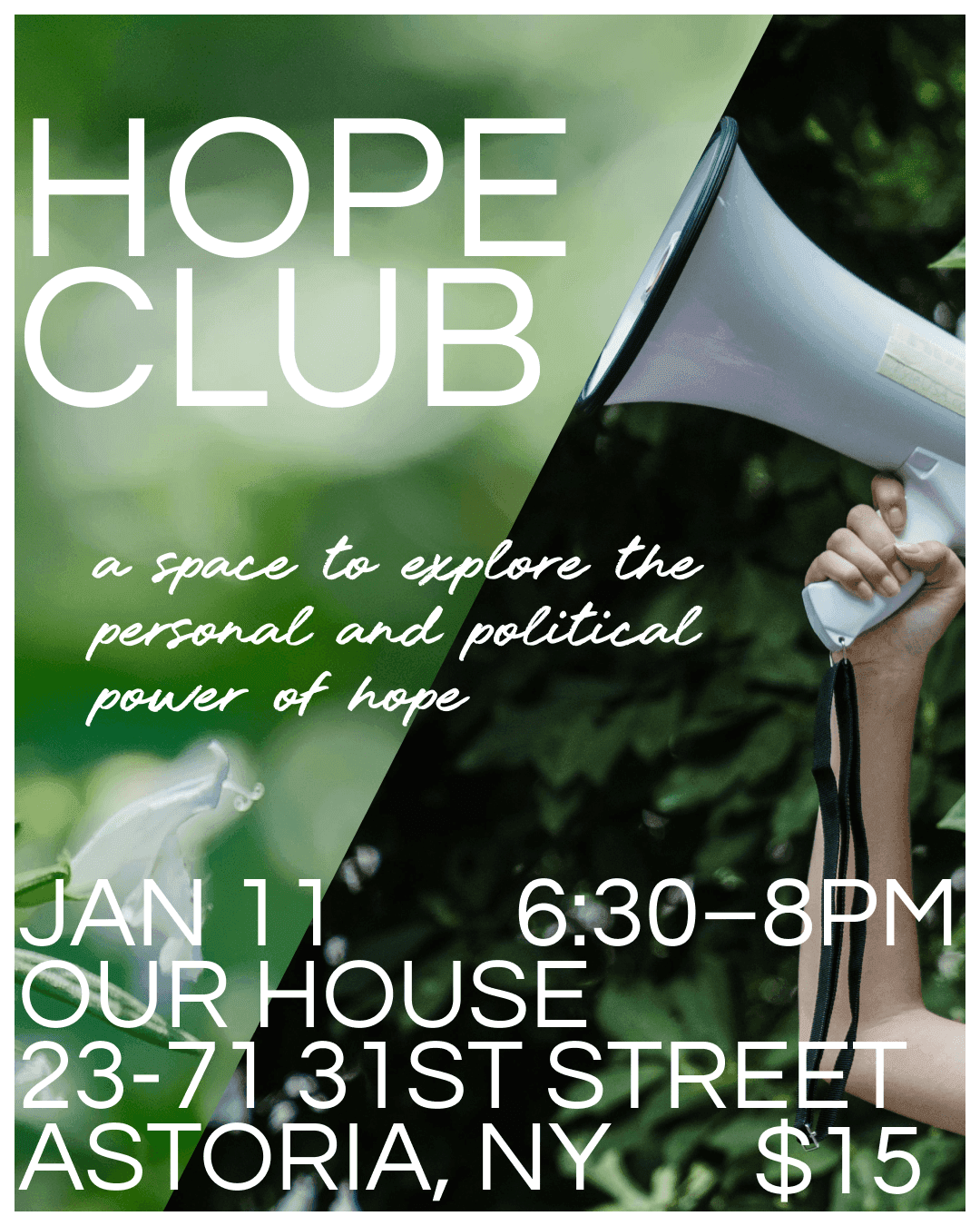 Hope Club: A space to explore the personal and political power of hope