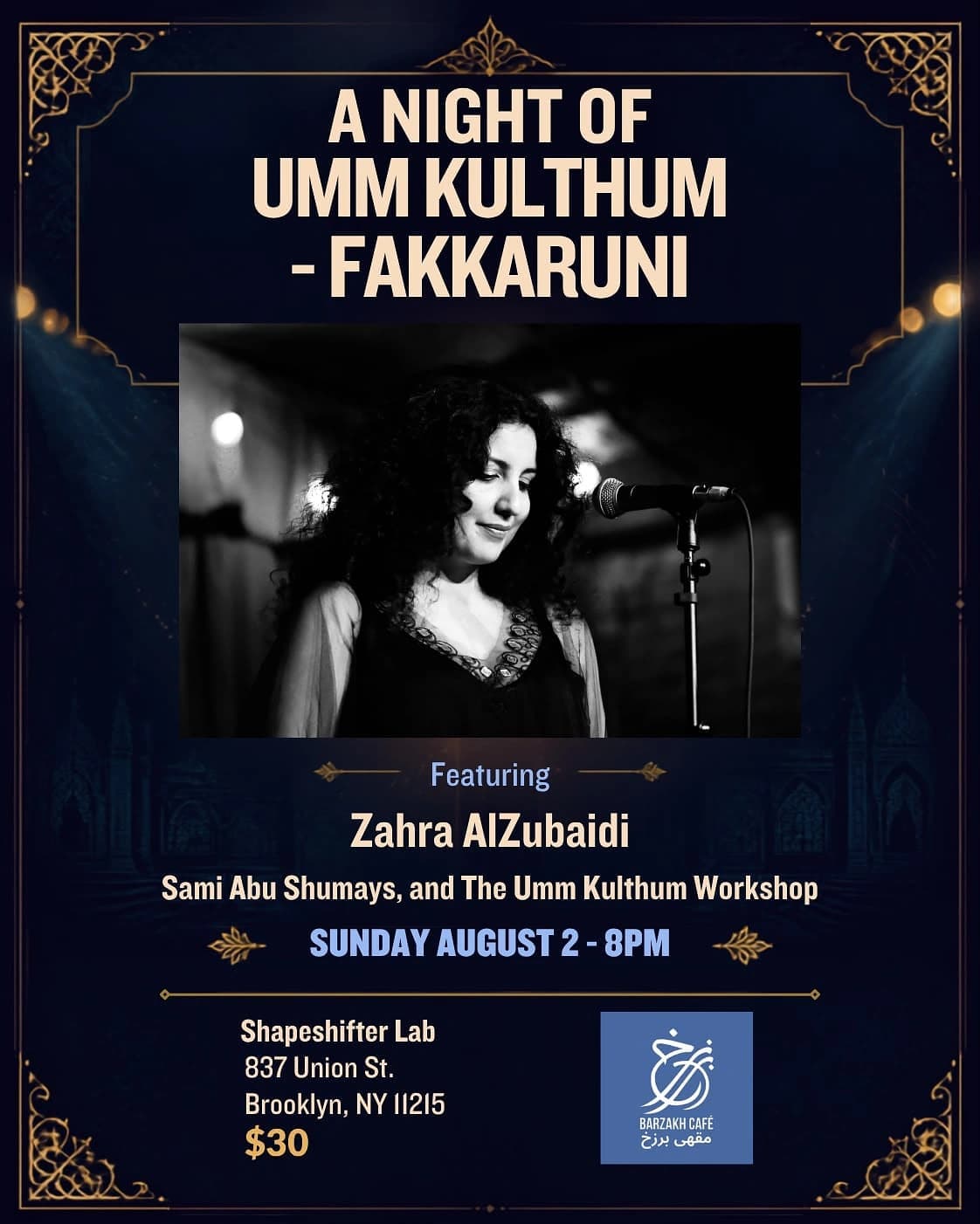 A night of Umm Kulthum - Fakkaruni Featuring Zahra AlZubaidi
