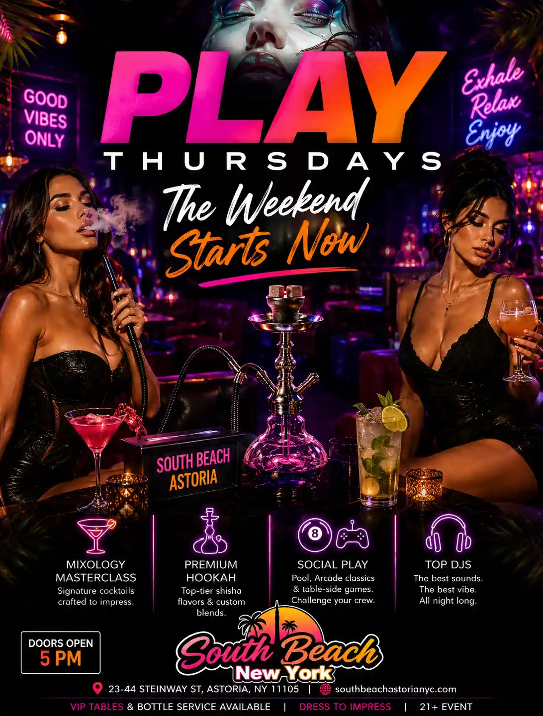 Play Thursdays at South Beach Astoria | Thursday Night Astoria NYC